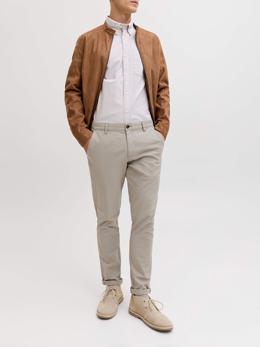 Pantalone Chino Jack e Jones Marco Fury da Uomo - Grigio