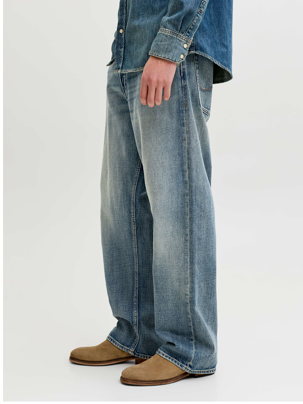 Jeans Baggy Jack e Jones Alex Jginal da Uomo - Denim