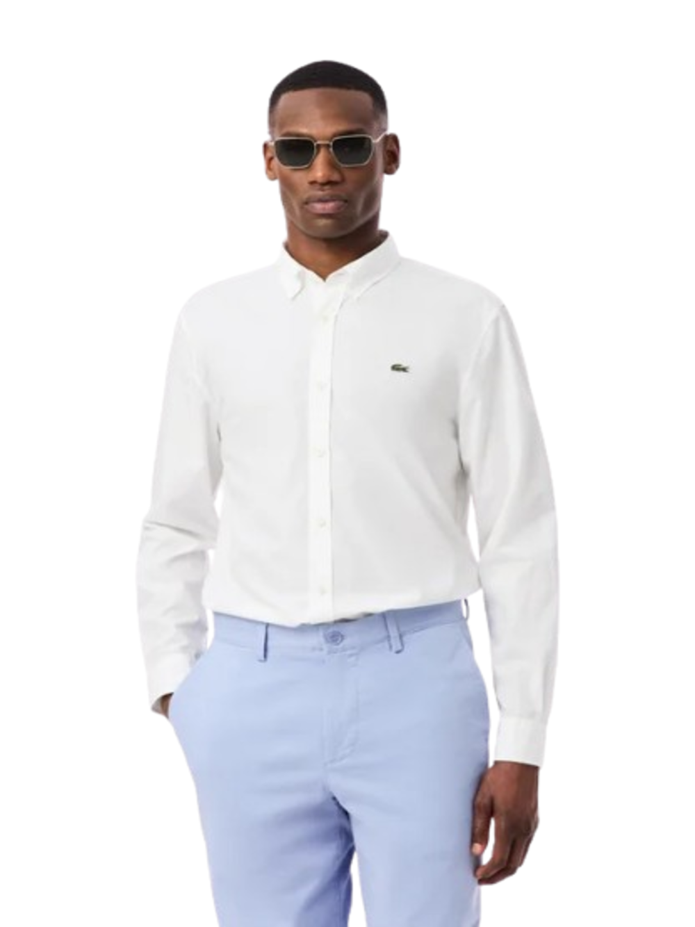 Lacoste Camicia m/l Uomo Mod. CH2316 POPELIN 001 Bianco