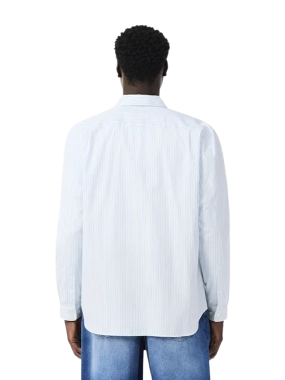 Lacoste Camicia m/l Uomo Mod. CH5084 POPELIN-RIG FAC Celeste Blu