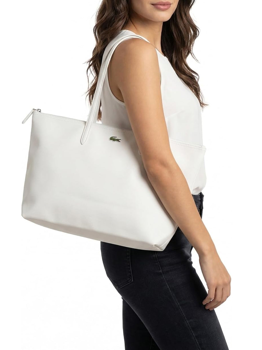 Lacoste Borsa Donna Mod. NF1888 SHOPPING 001 Bianco