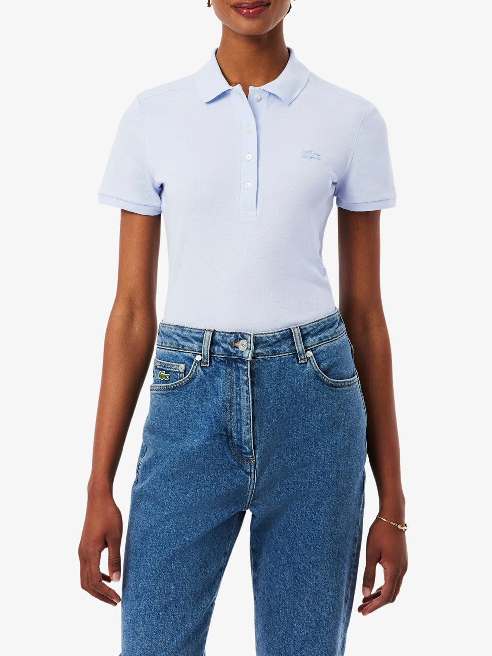 Polo Lacoste da Donna - Celeste