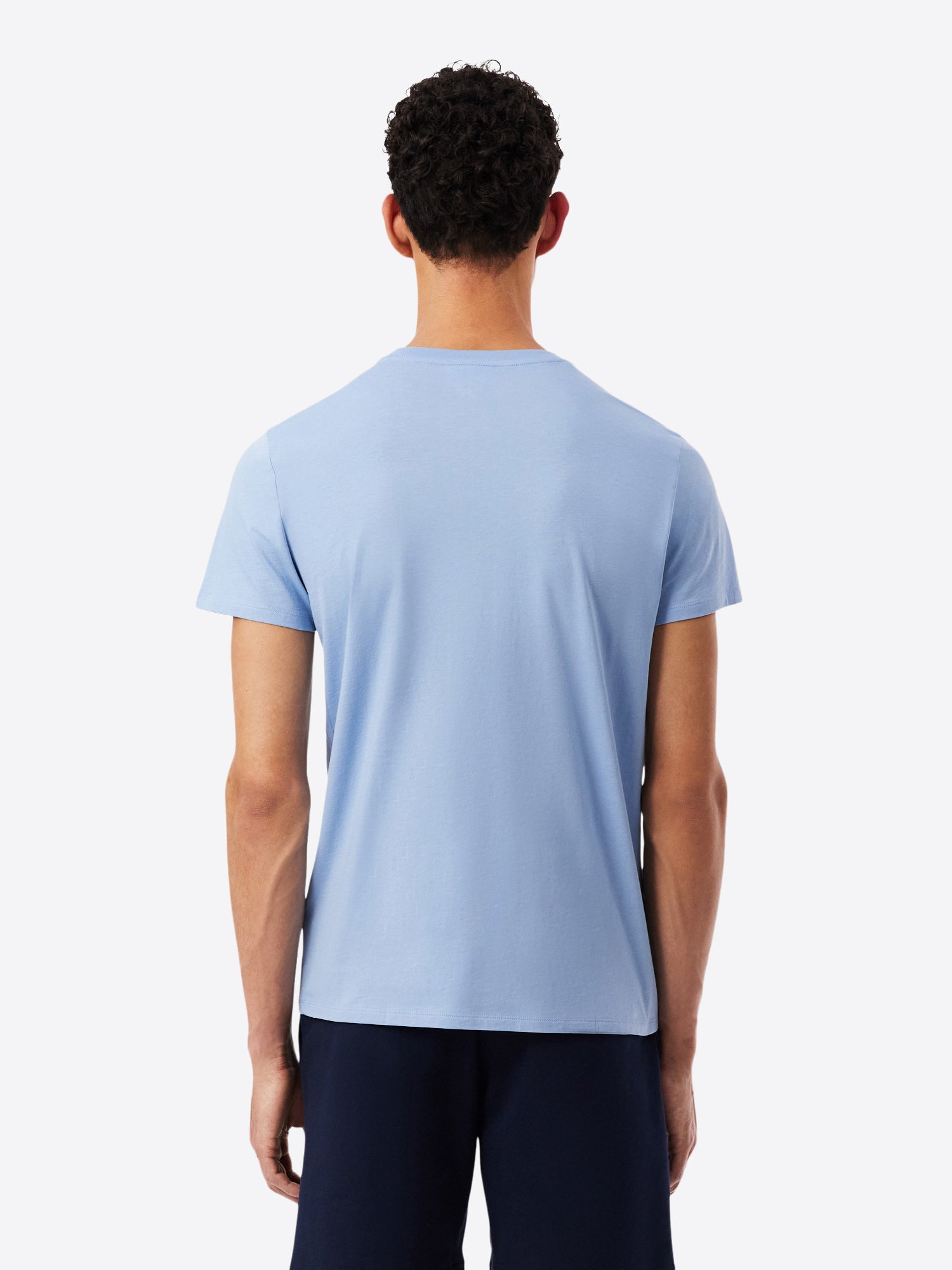 Lacoste T-shirt Uomo Mod. TH6709 PIMA AEY Azzurro Blu