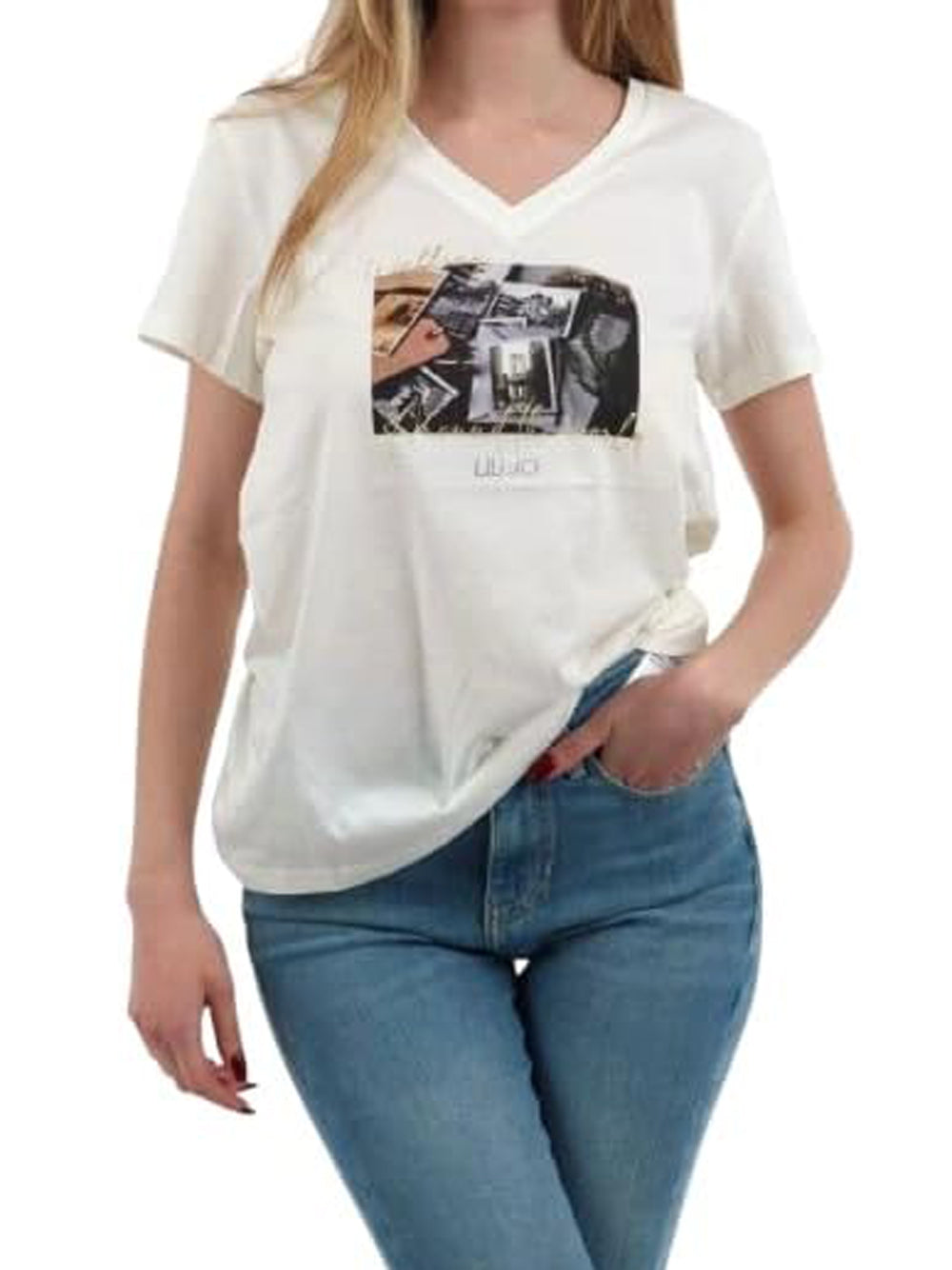 Liu Jo Liu Jo T-shirt Donna Mod. TA6057 JS923 P9187 Panna Avorio