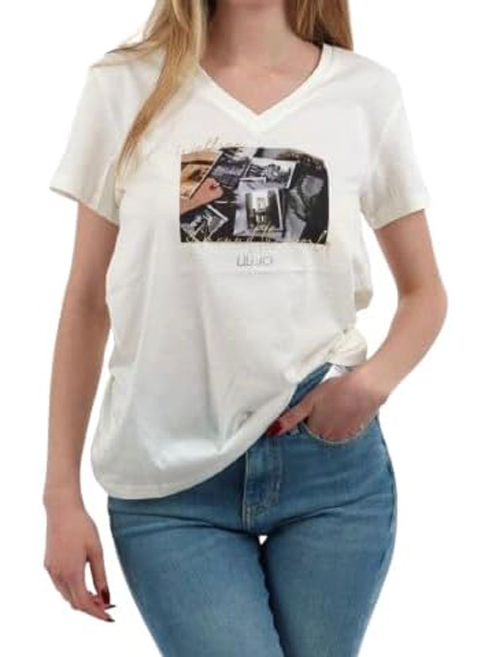 Liu Jo Liu Jo T-shirt Donna Mod. TA6057 JS923 P9187 Panna Avorio