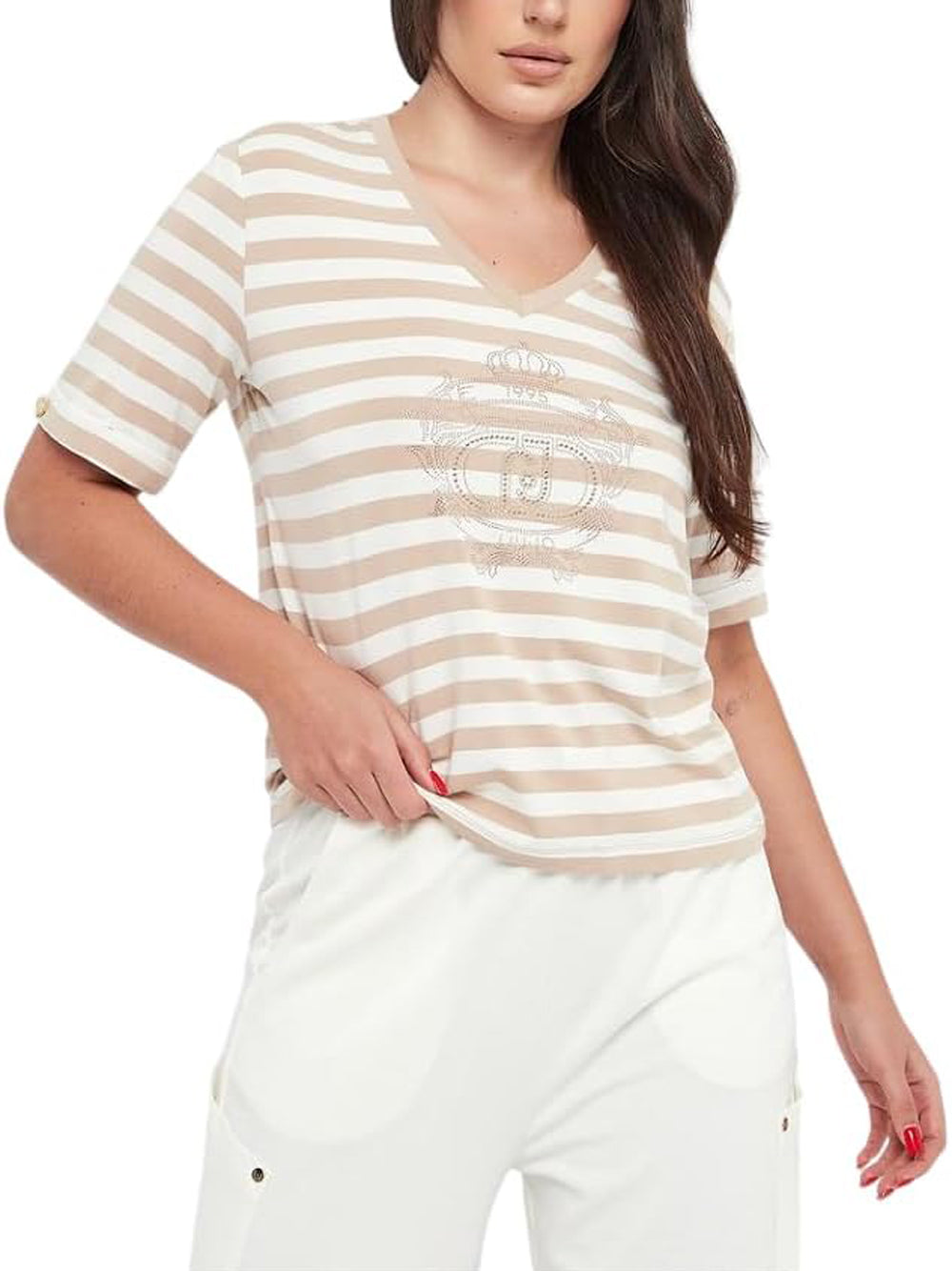 Liu Jo Liu Jo T-shirt Donna Mod. TA6206 JS005 C3883 Panna Avorio