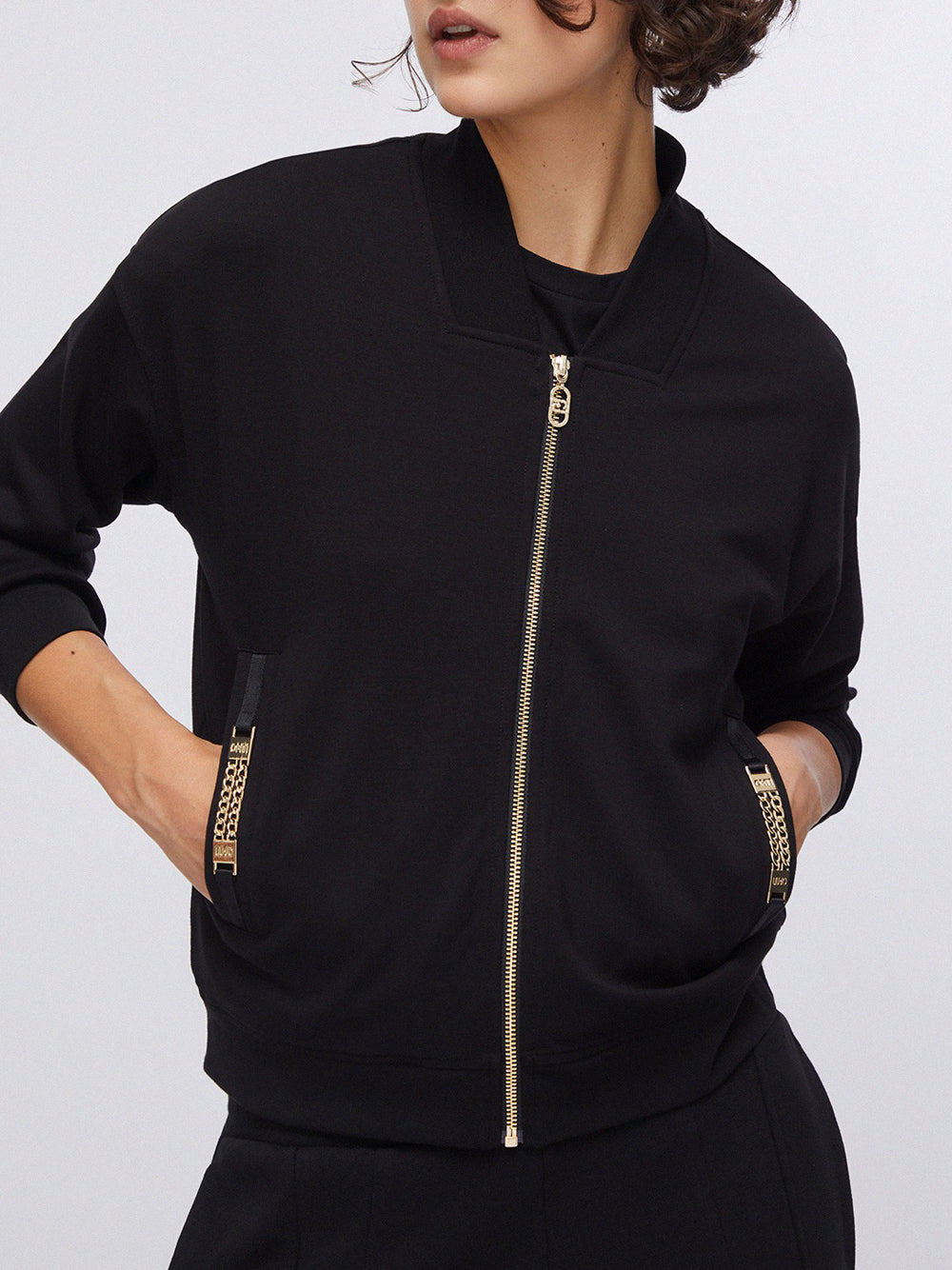 Felpa Zip Liu Jo da Donna - Nero