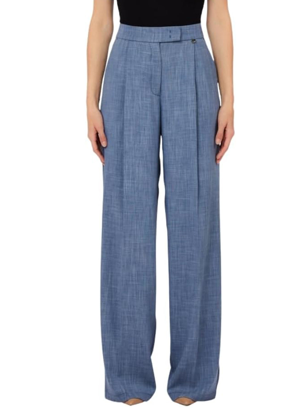 Liu Jo Liu Jo white Pantalone Donna Mod. WA6167 T332A X0761 Celeste Blu