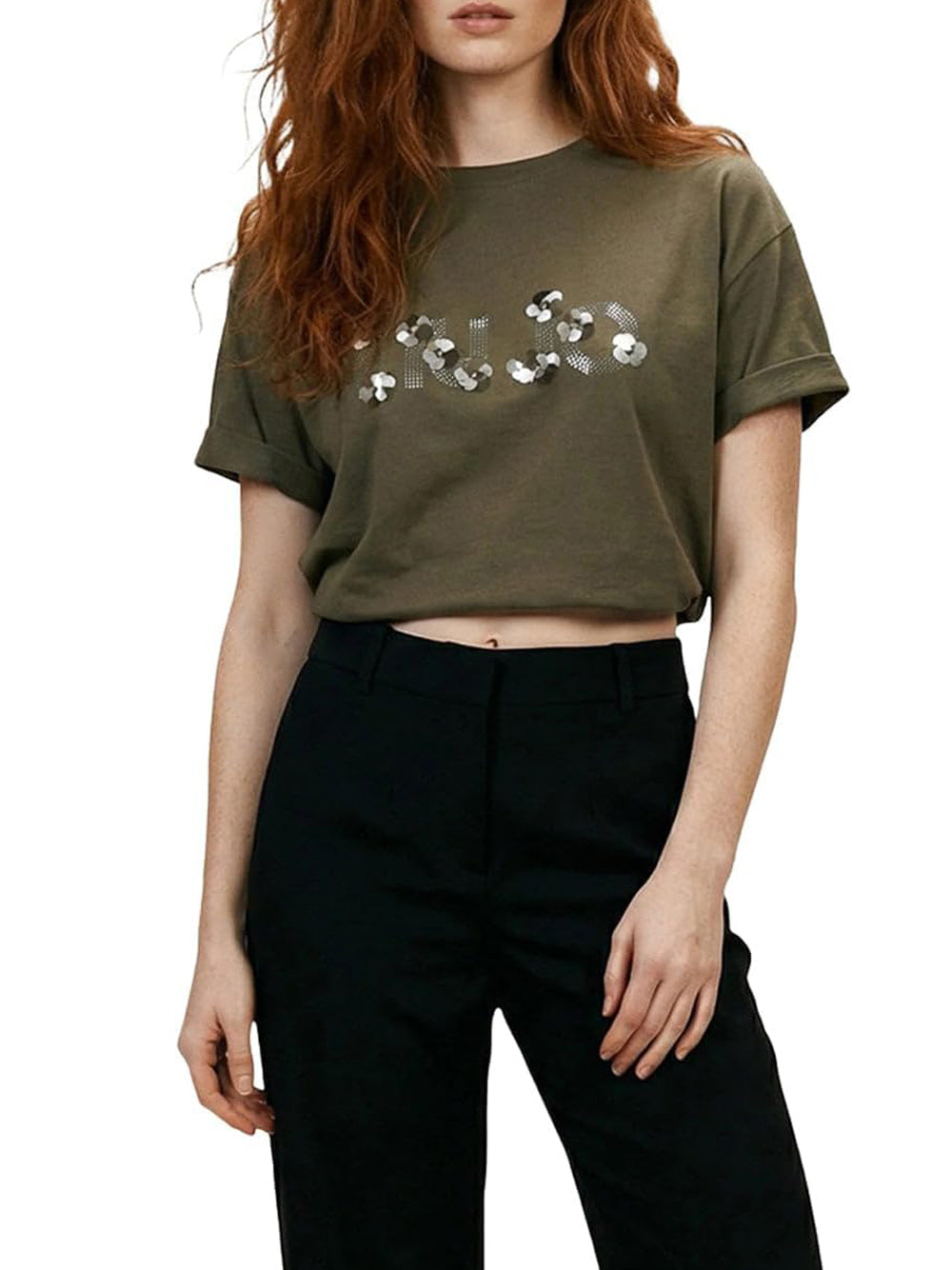 Liu Jo Liu Jo white T-shirt Donna Mod. WA6238 JS923 P9330 Verde