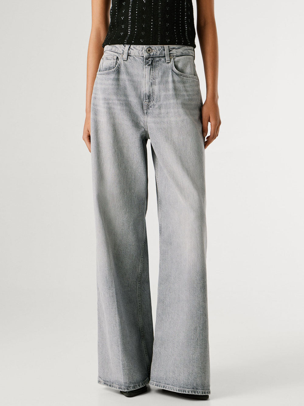 Jeans Wide Pepe Jeans Jaimy da Donna - Grigio