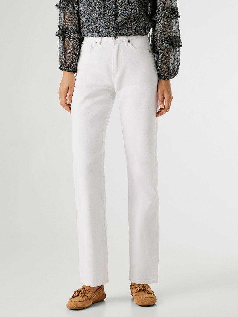 Jeans Straight Pepe Jeans Robyn da Donna - Bianco