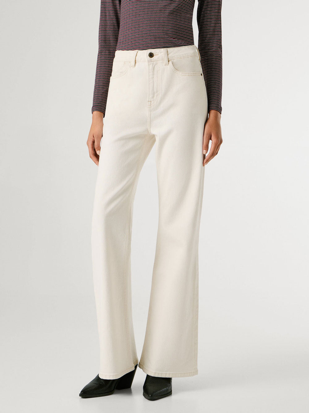 Jeans a Zampa Pepe Jeans Willa da Donna - Bianco