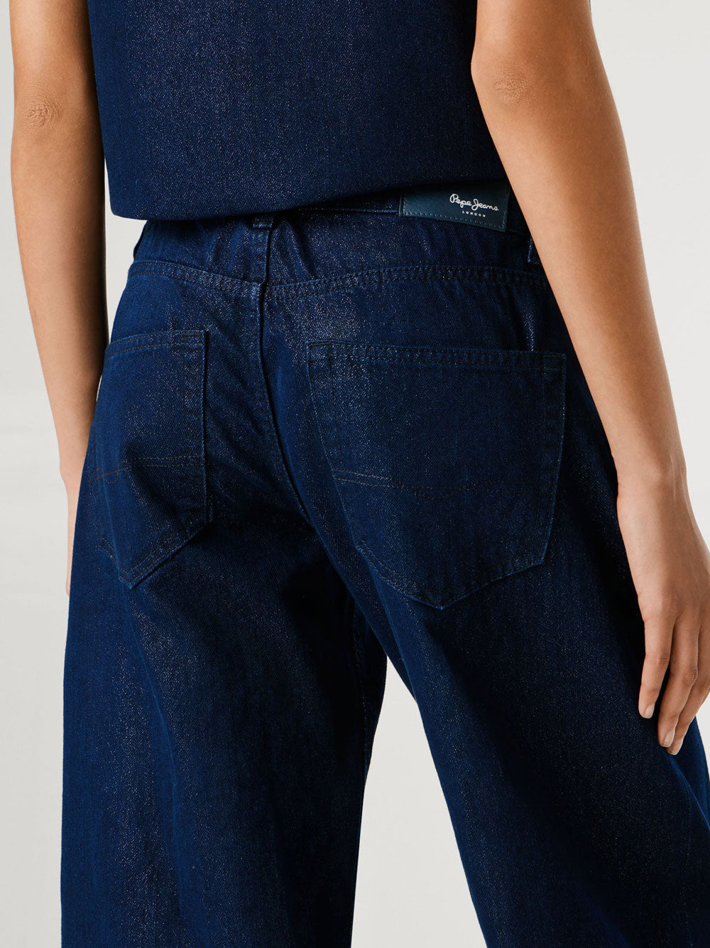 Jeans Wide Pepe Jeans Lina Shine da Donna - Denim