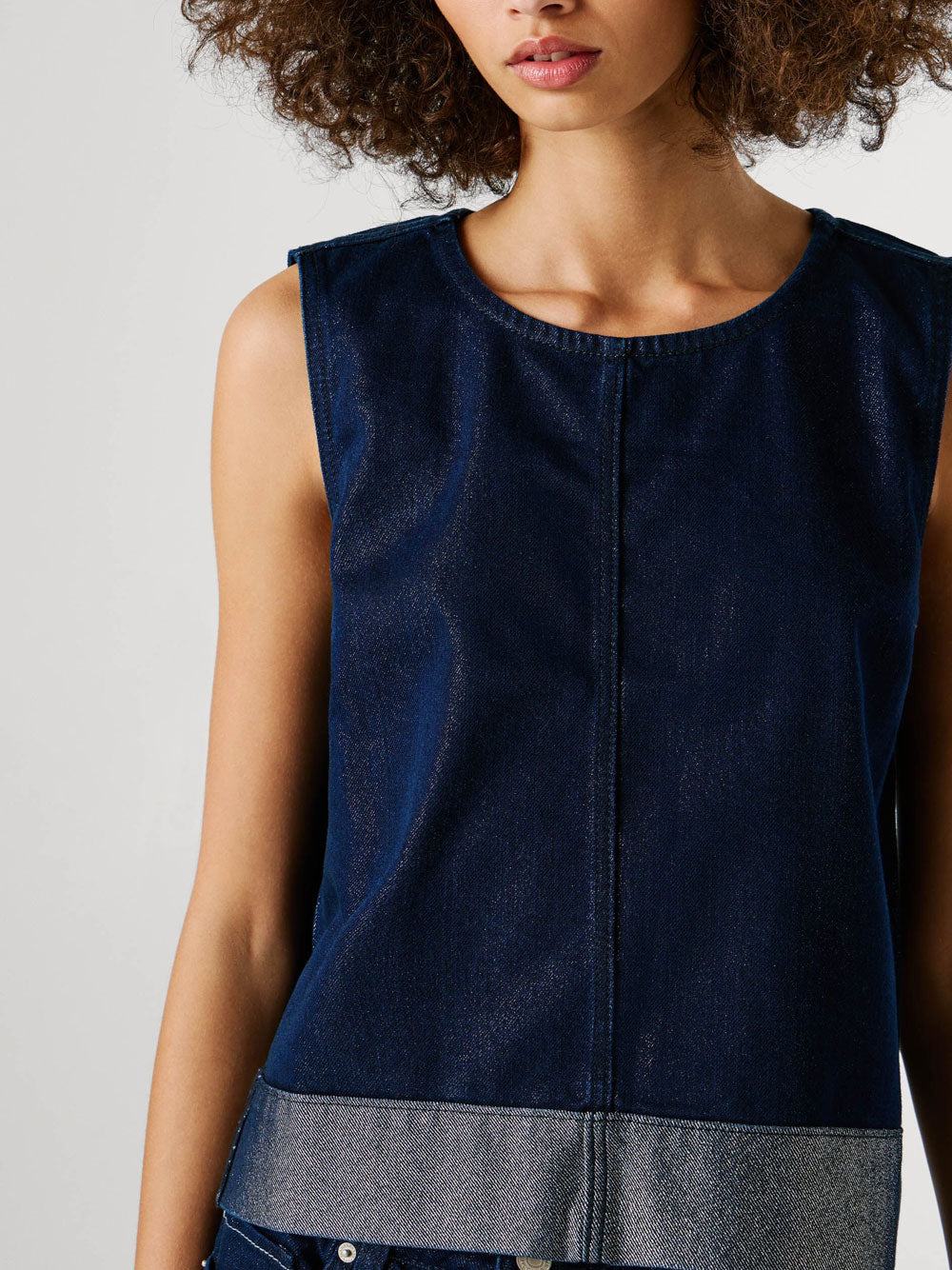 Top Pepe Jeans Bowie Shine da Donna - Denim