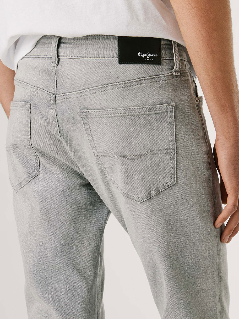Jeans Slim Pepe Jeans Tapered Stanley da Uomo - Grigio