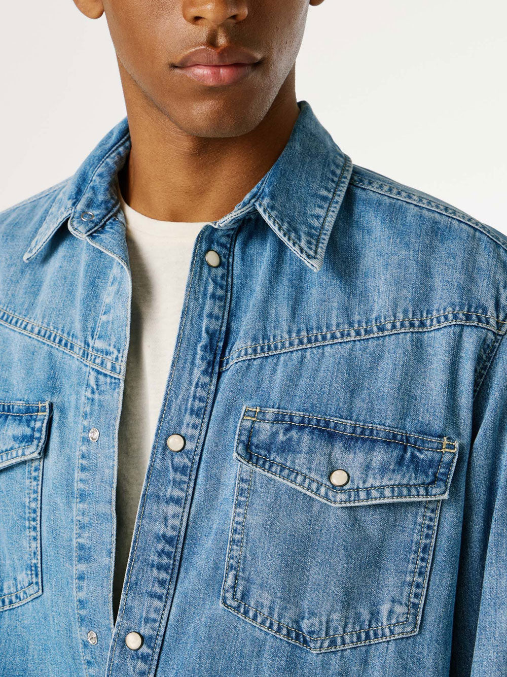 Camicia Jeans Pepe Jeans Brooks da Uomo - Denim