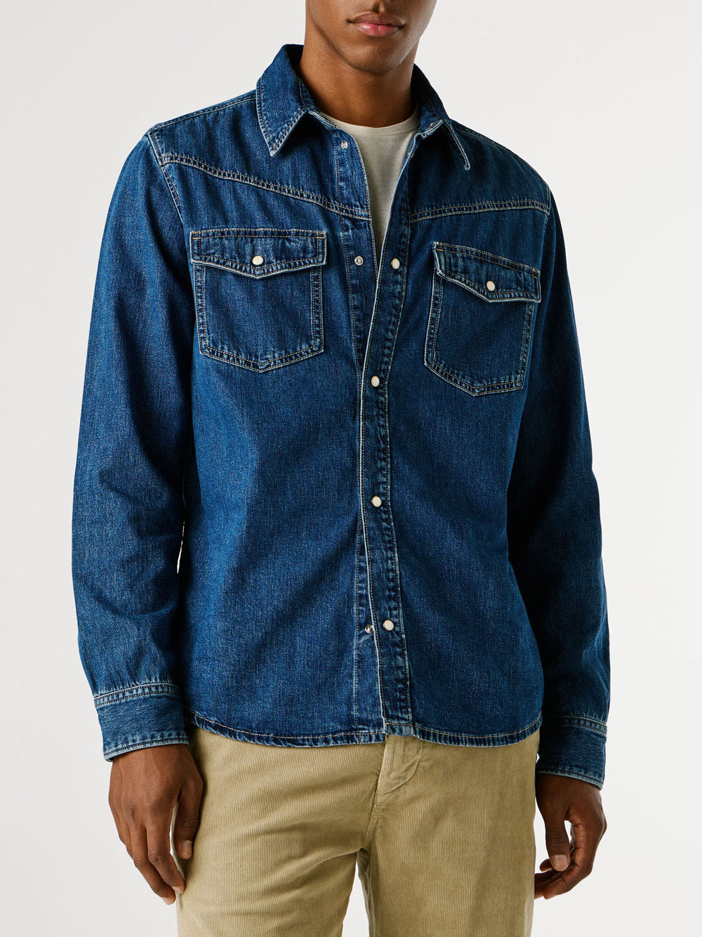 Camicia Jeans Pepe Jeans Brooks da Uomo - Denim