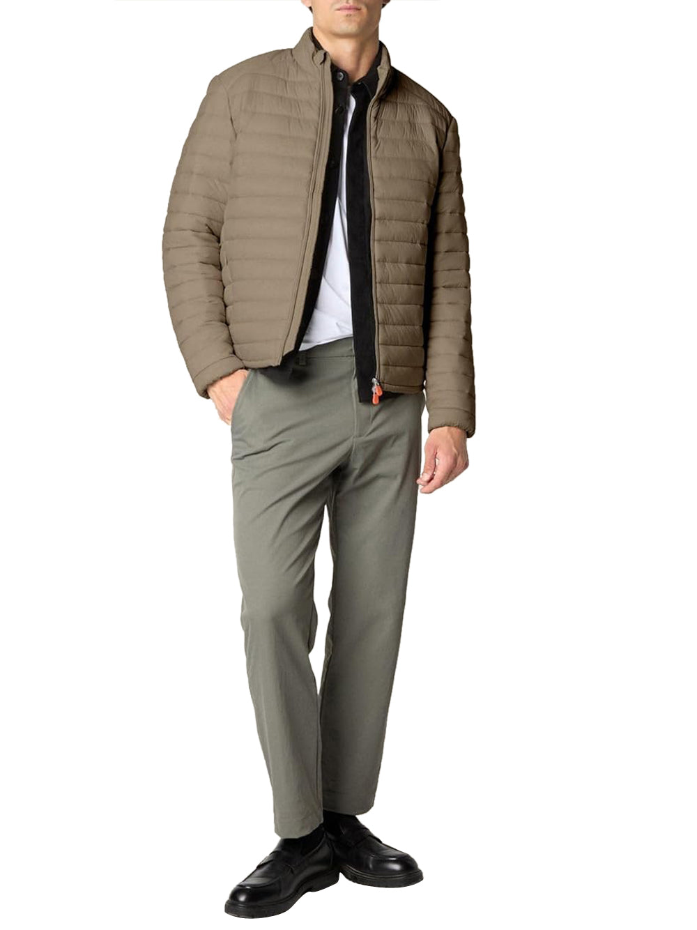 Save The Duck Giubbotto corto Uomo Mod. D32430M ALEXSANDER-GIGA 40021 Fango Marrone