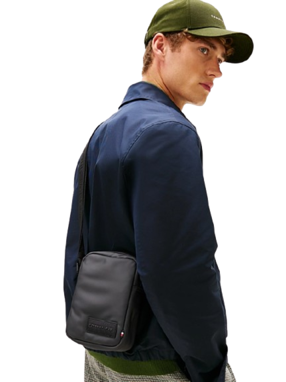 Tommy Hilfiger Borsa a Tracolla Uomo Mod. AM0AM14009 PSM Antracite Grigio