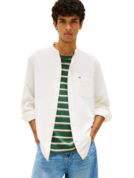 Tommy Hilfiger Camicia m/l Uomo Mod. DM0DM22756 YBL ECRU