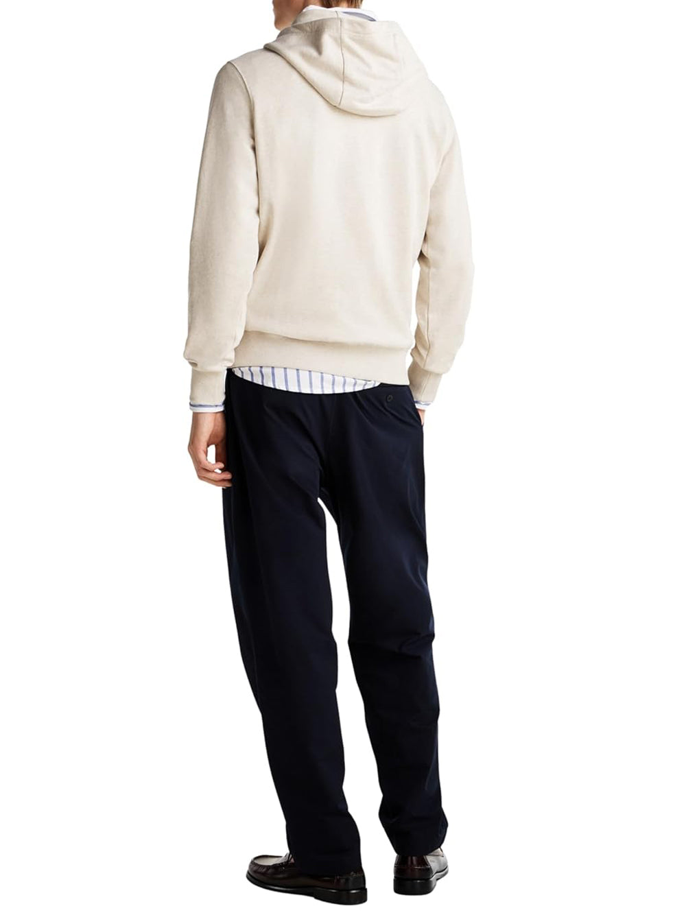 Tommy Hilfiger Felpa cappuccio Uomo Mod. MW0MW37235 HGF Panna Avorio