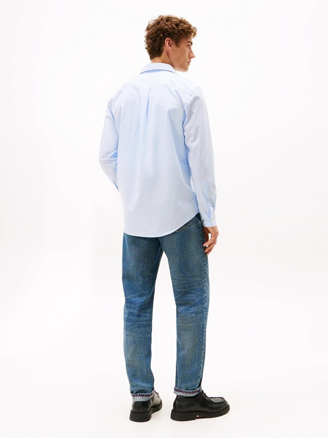 Tommy Hilfiger Camicia Manica Lunga Uomo Mod. MW0MW41399 0A4 Celeste Blu