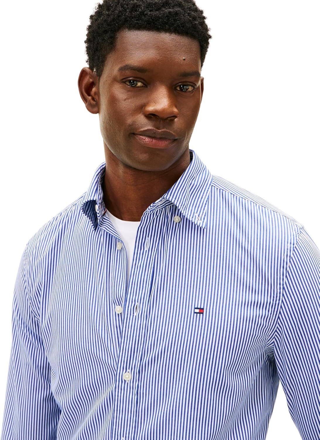 Tommy Hilfiger Camicia Manica Lunga Uomo Mod. MW0MW41403 0A4 Celeste Blu