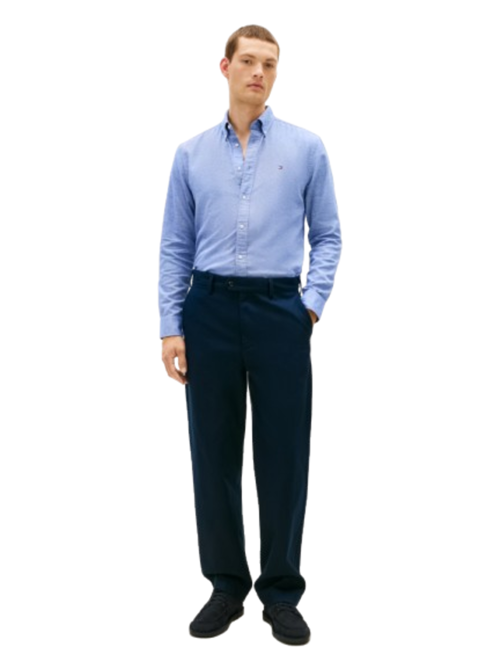 Tommy Hilfiger Camicia m/l Uomo Mod. MW0MW41688 C7L Celeste Blu