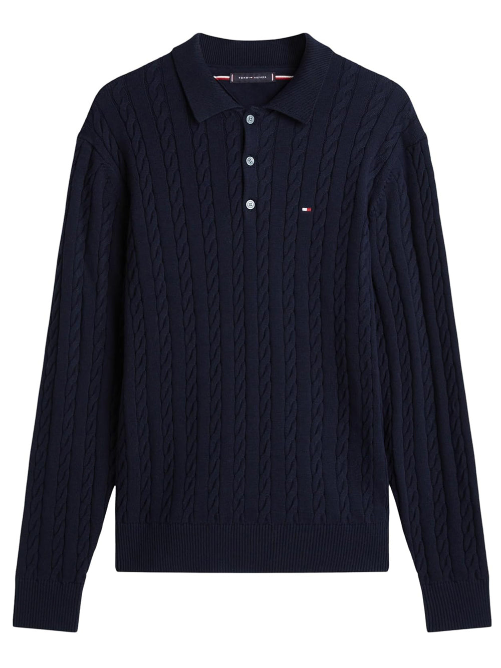 Tommy Hilfiger Polo Manica Lunga Uomo Mod. MW0MW41955 DW5 Blu