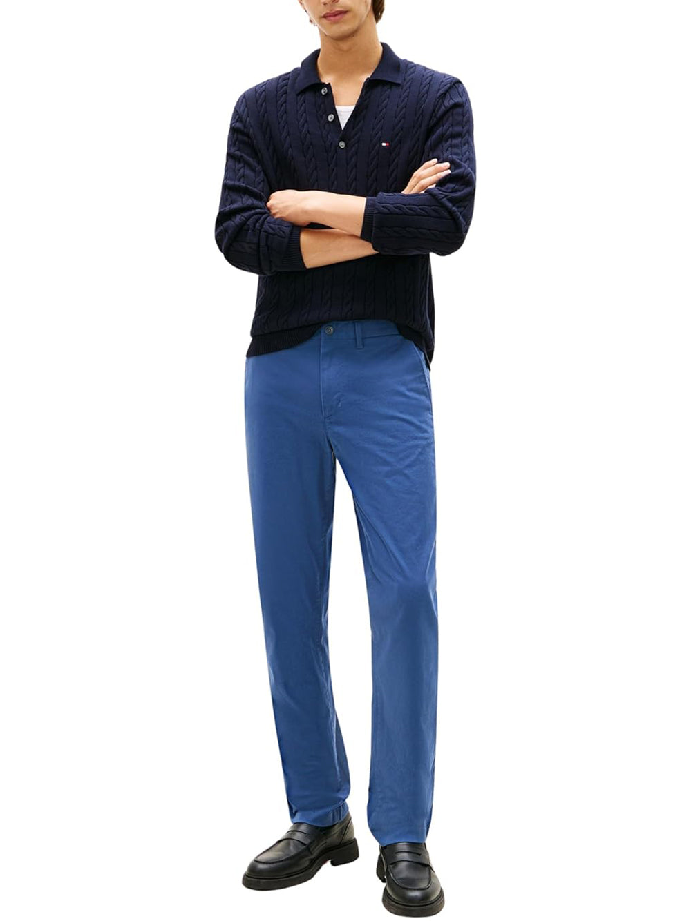 Tommy Hilfiger Polo Manica Lunga Uomo Mod. MW0MW41955 DW5 Blu