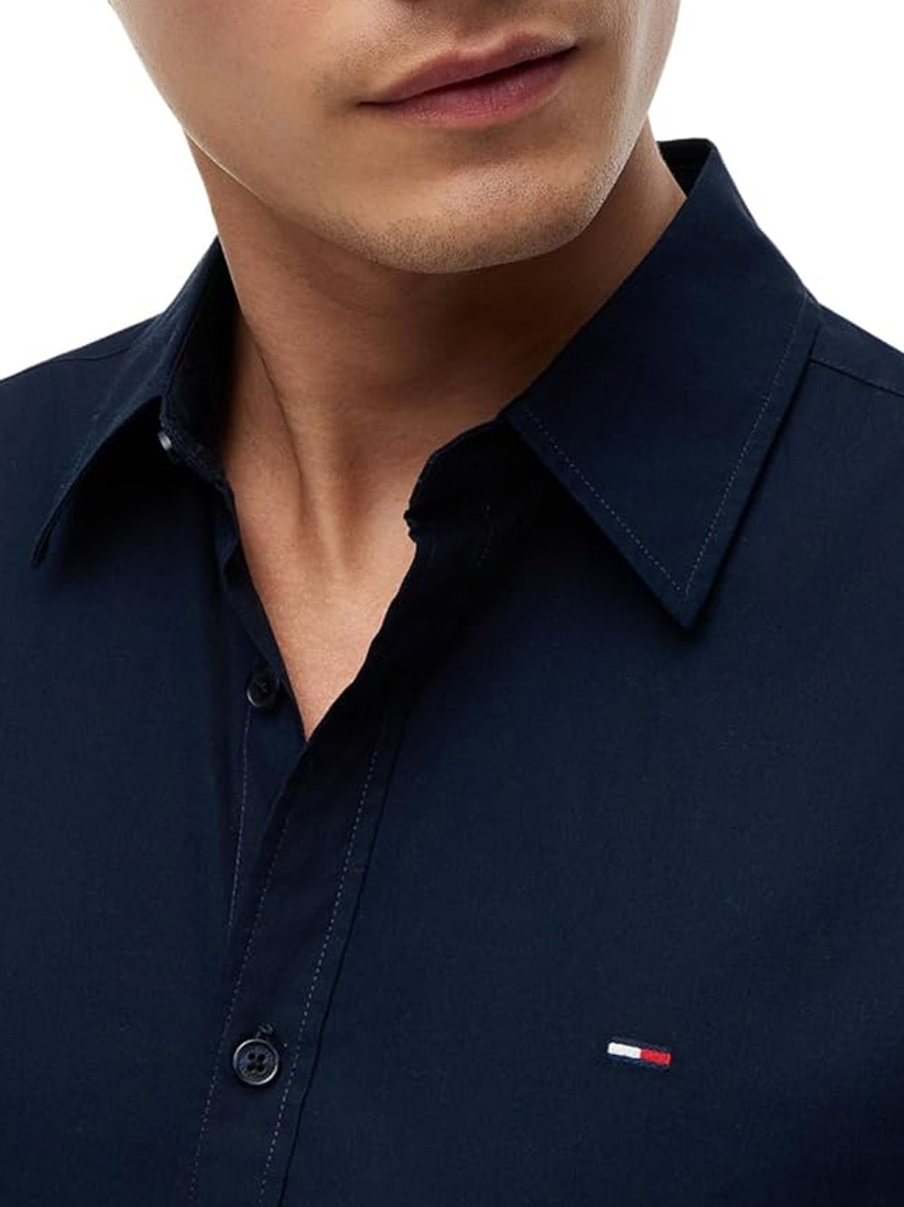 Tommy Hilfiger Tommy Hilfiger Camicia Manica Lungal Uomo Mod. DM0DM2206 C1G Blu