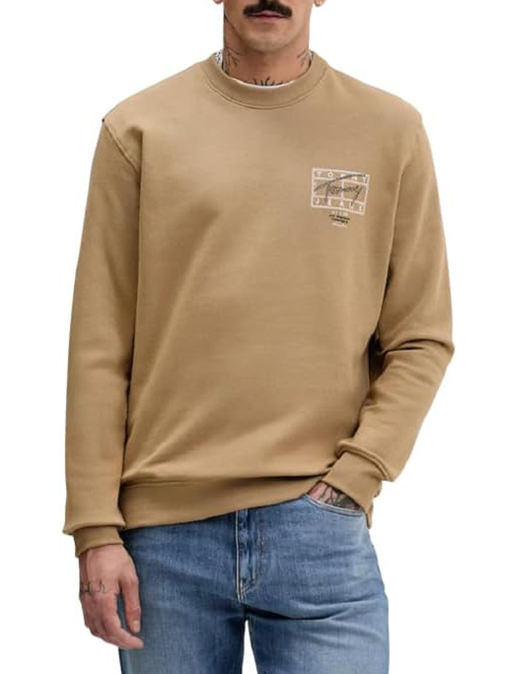 Tommy Hilfiger Tommy Hilfiger Felpa Girocollo Uomo Mod. DM0DM22366 AEN Beige