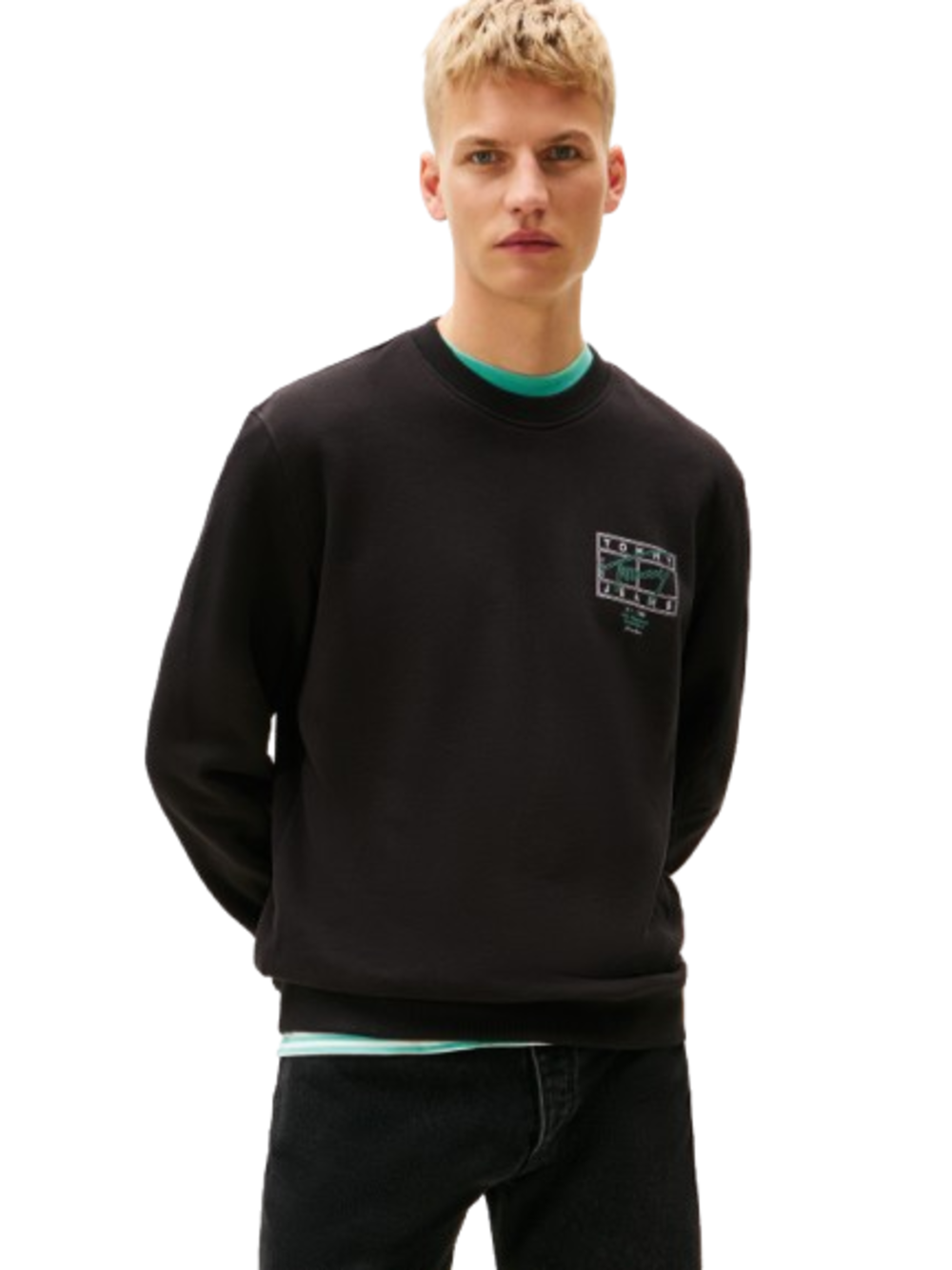 Tommy Hilfiger Tommy Hilfiger Felpa G Uomo Mod. DM0DM22366 BDS Nero