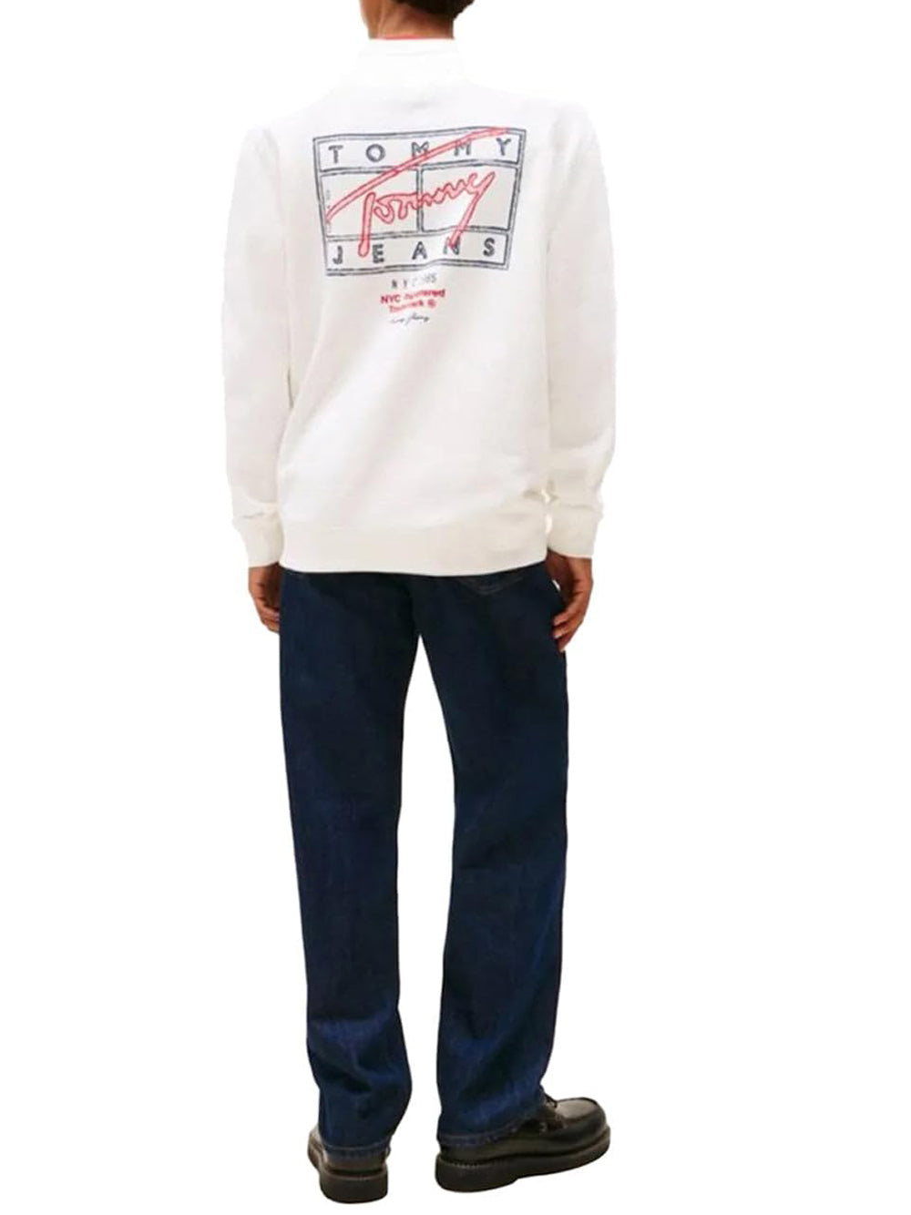 Tommy Hilfiger Tommy Hilfiger Felpa Girocollo Uomo Mod. DM0DM22366 YBL Bianco