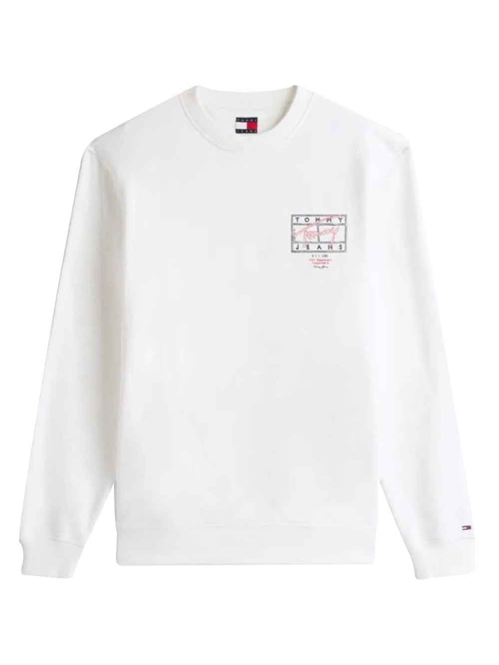 Tommy Hilfiger Tommy Hilfiger Felpa Girocollo Uomo Mod. DM0DM22366 YBL Bianco