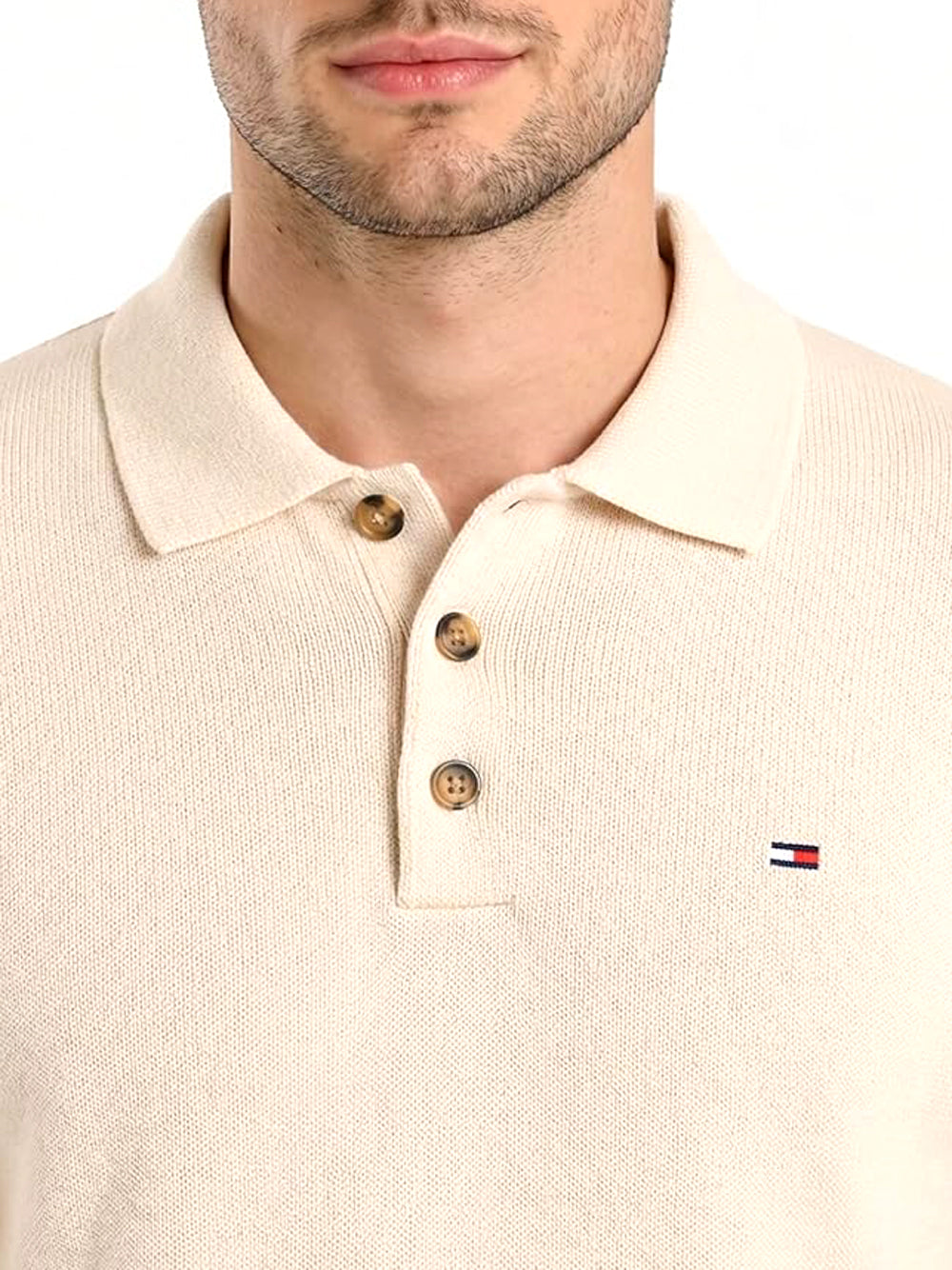 Tommy Hilfiger Tommy Hilfiger Polo Manica Lunga Uomo Mod. DM0DM22647 YBH Bianco