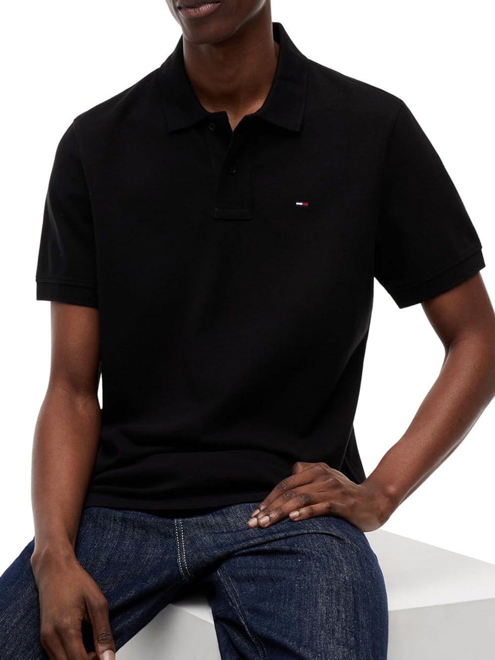Tommy Hilfiger Tommy Hilfiger Polo M/C Uomo Mod. DM0DM22711 BDS Nero