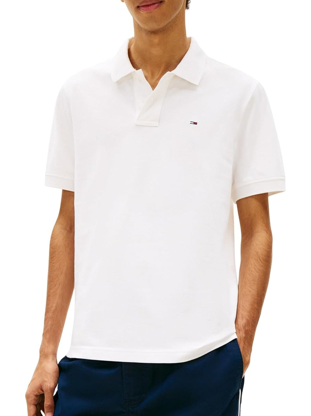 Tommy Hilfiger Tommy Hilfiger Polo Manica Corta Uomo Mod. DM0DM22711 YBL Bianco