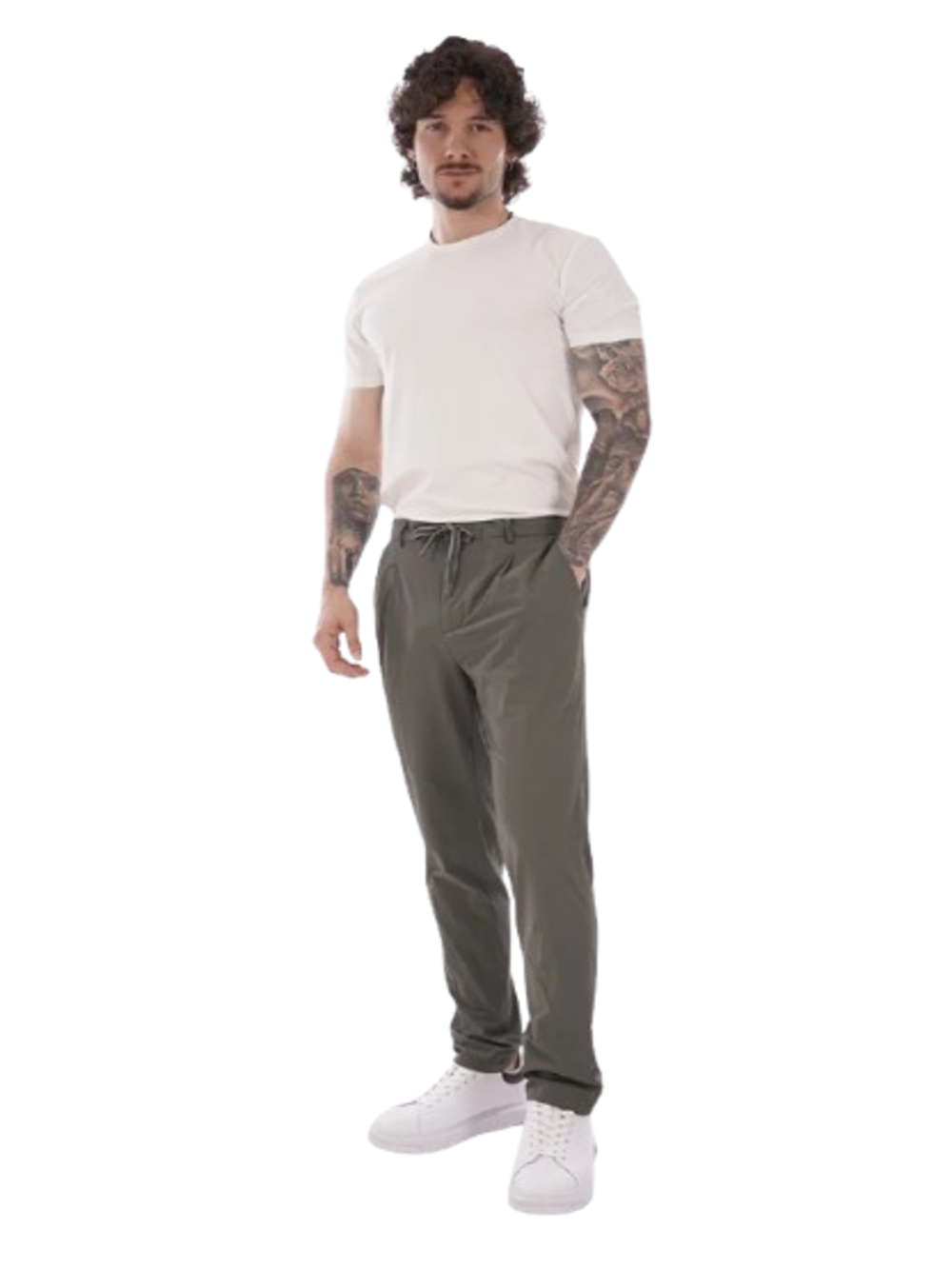 Yes Zee Pantalone Uomo Mod. 670 KQ00 979 Verde