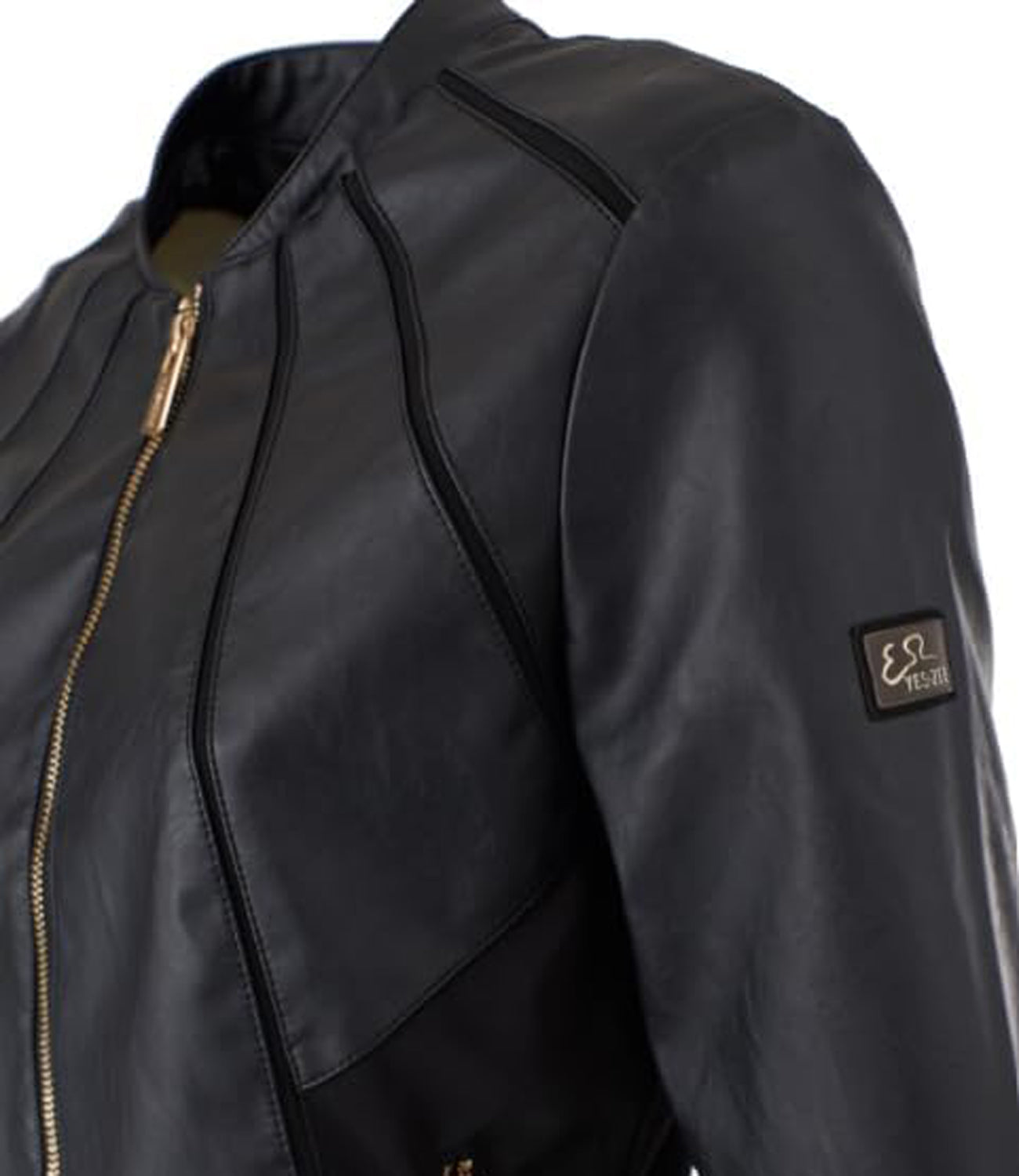 Yes Zee Giubbotto pelle Donna Mod. J405 G100 0801 Nero