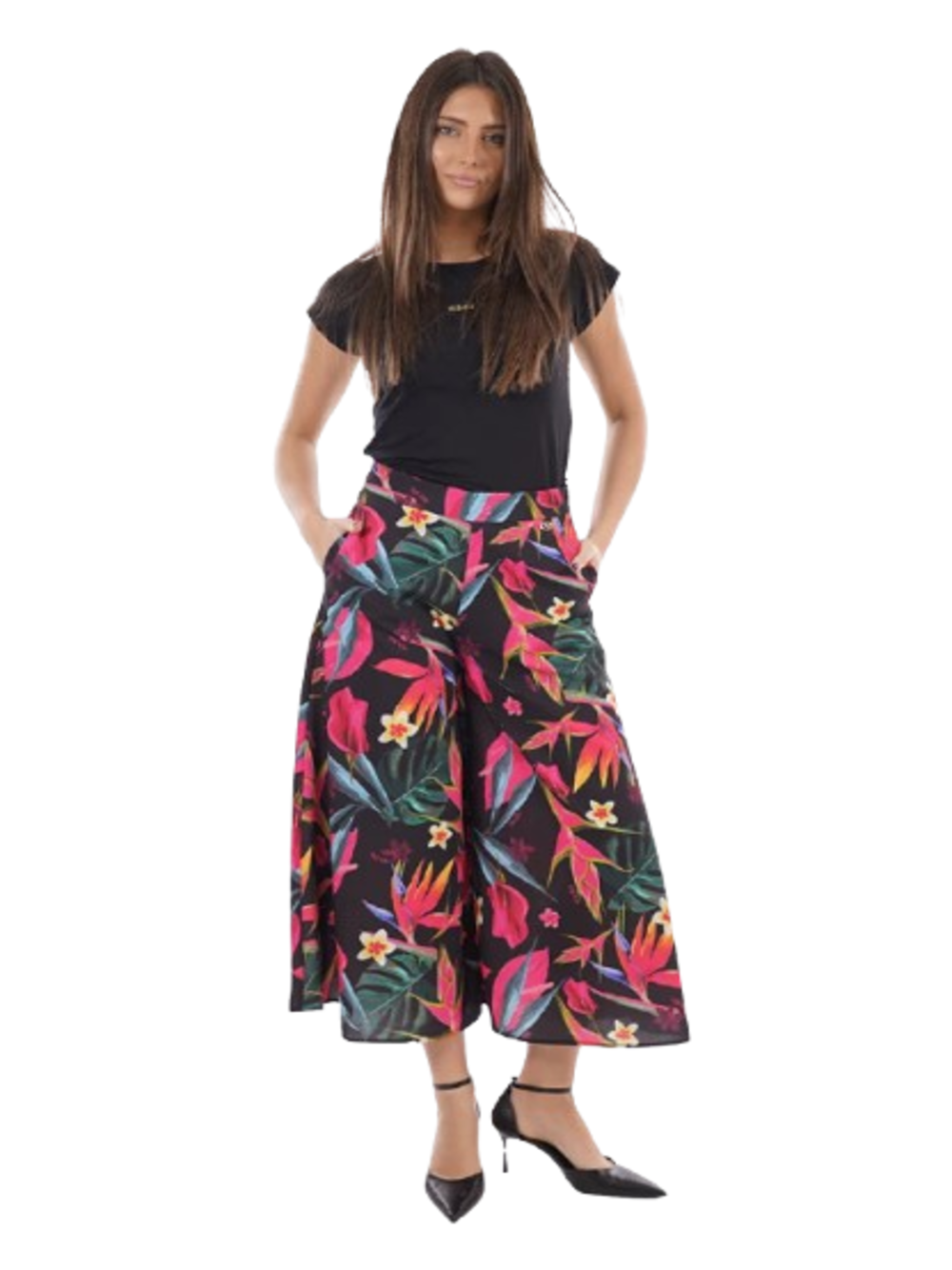 Yes Zee Pantalone Donna Mod. P497 CL00 2801 Fantasia Multicolore