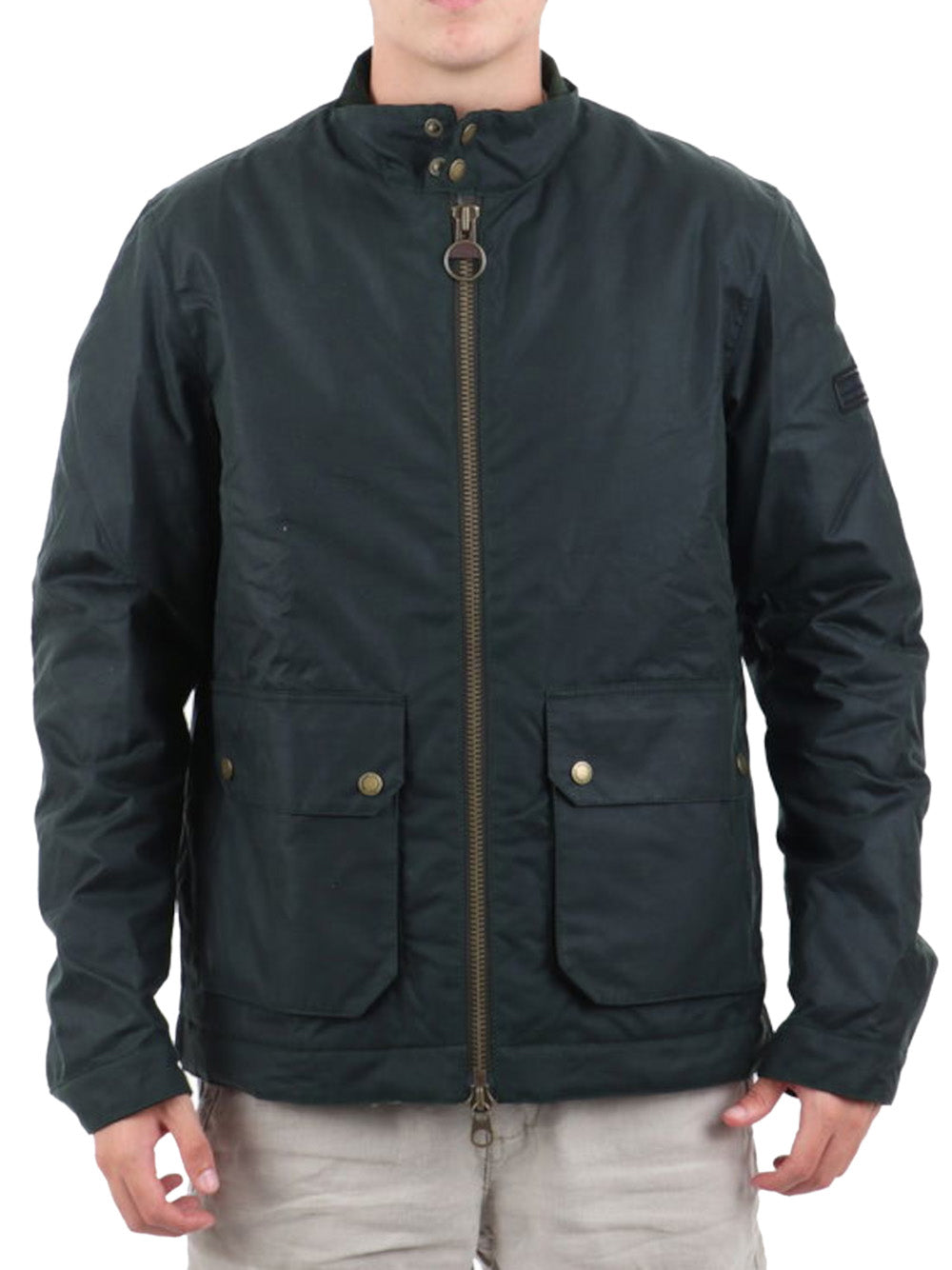 Barbour Giacca Lutlaw harrington wax Verde