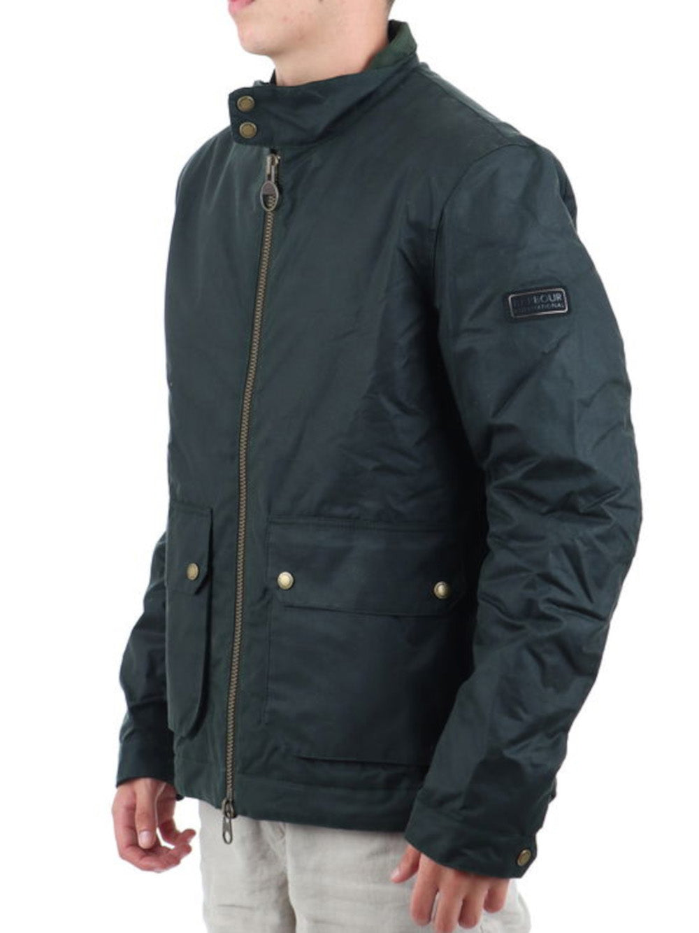 Barbour Giacca Lutlaw harrington wax Verde