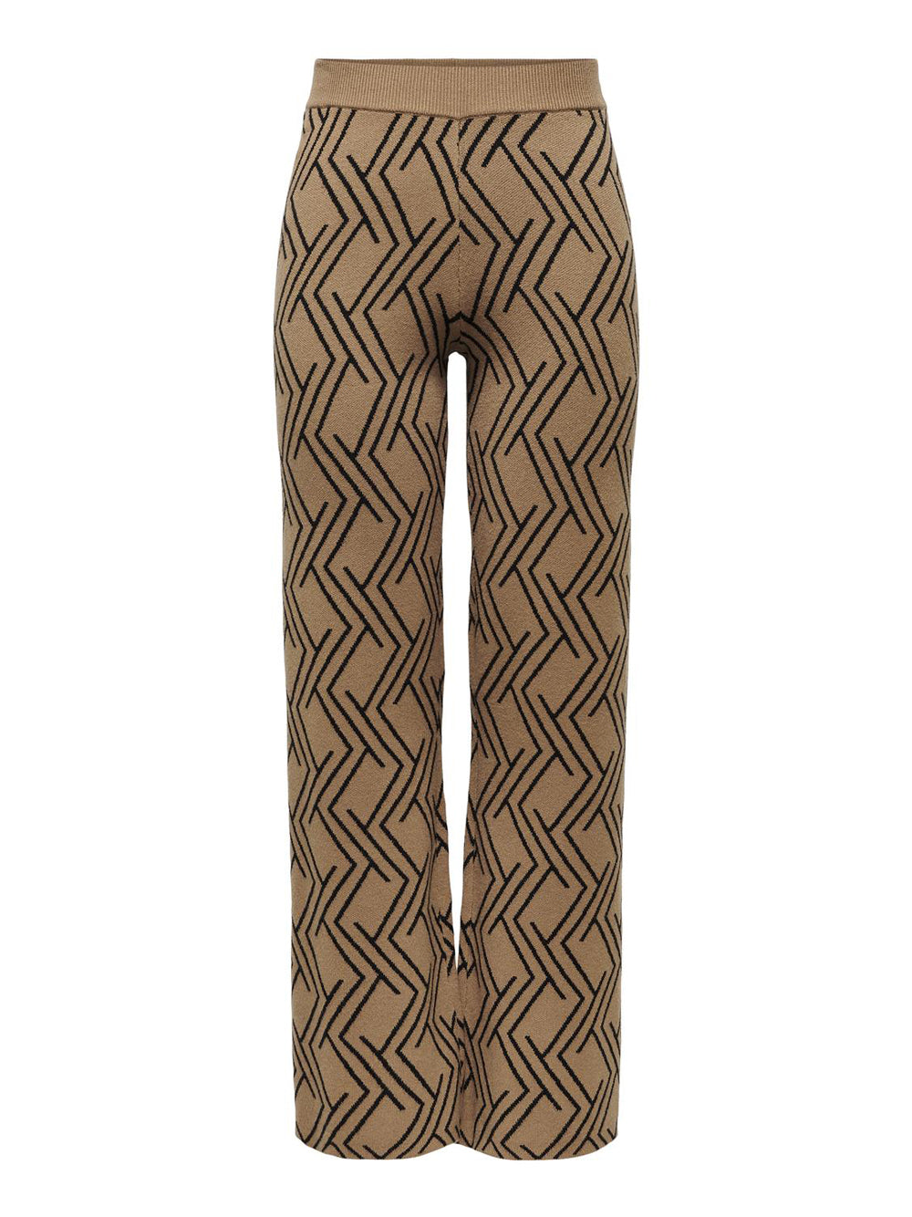 Only Pantaloni in maglia fantasia Marrone