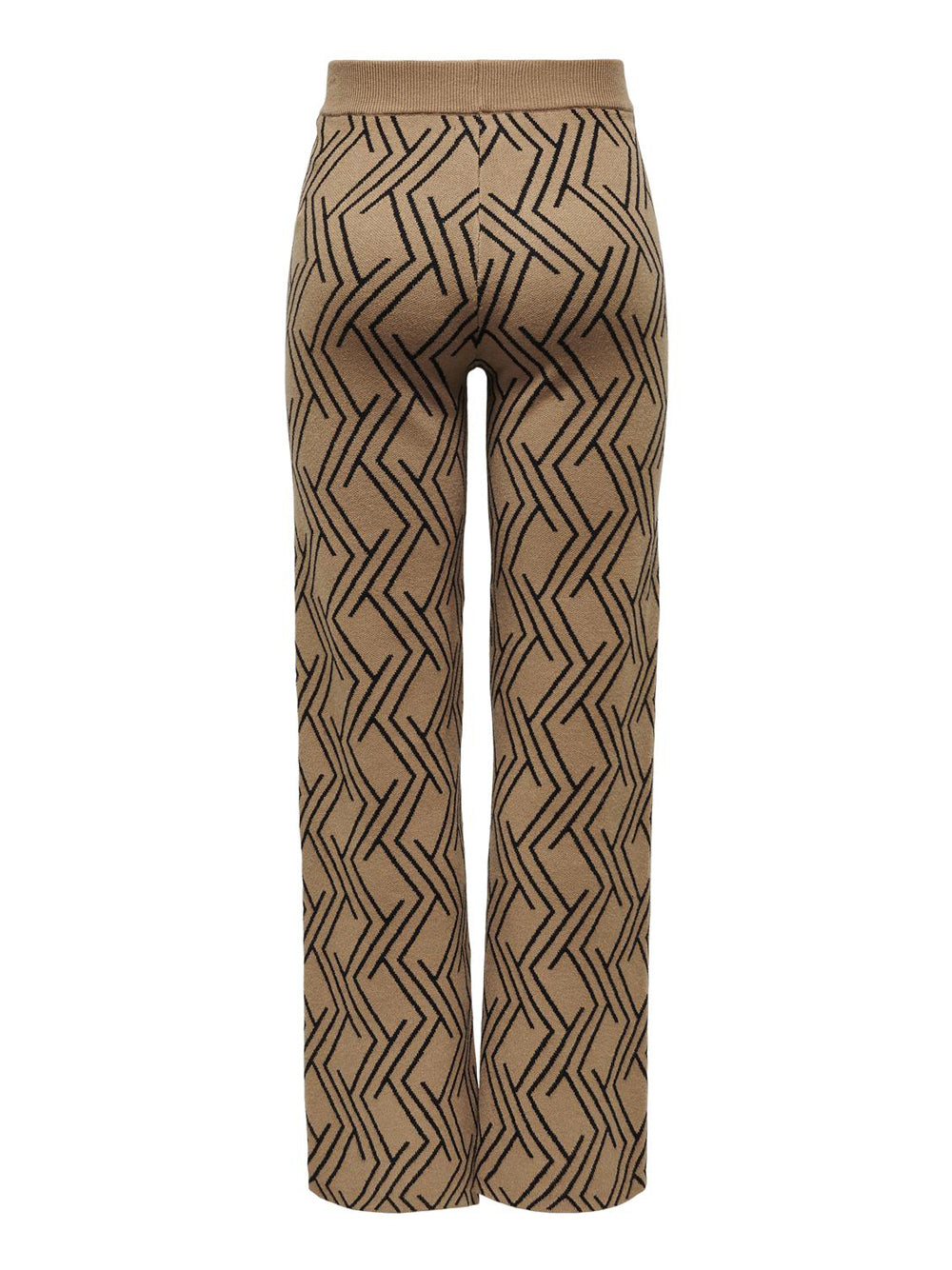 Only Pantaloni in maglia fantasia Marrone
