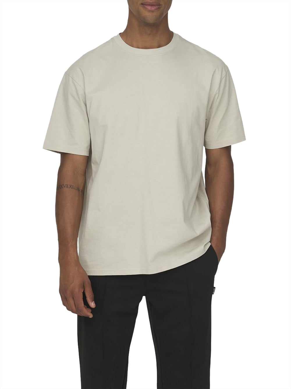 Only e Sons T-shirt basic Fred life relaxed fit Beige