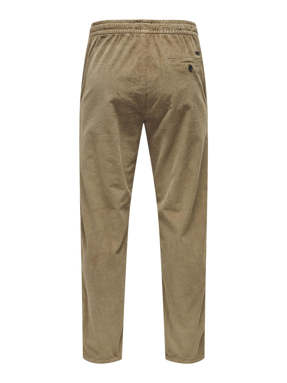 Only e Sons Pantaloni in velluto a coste con laccio Beige