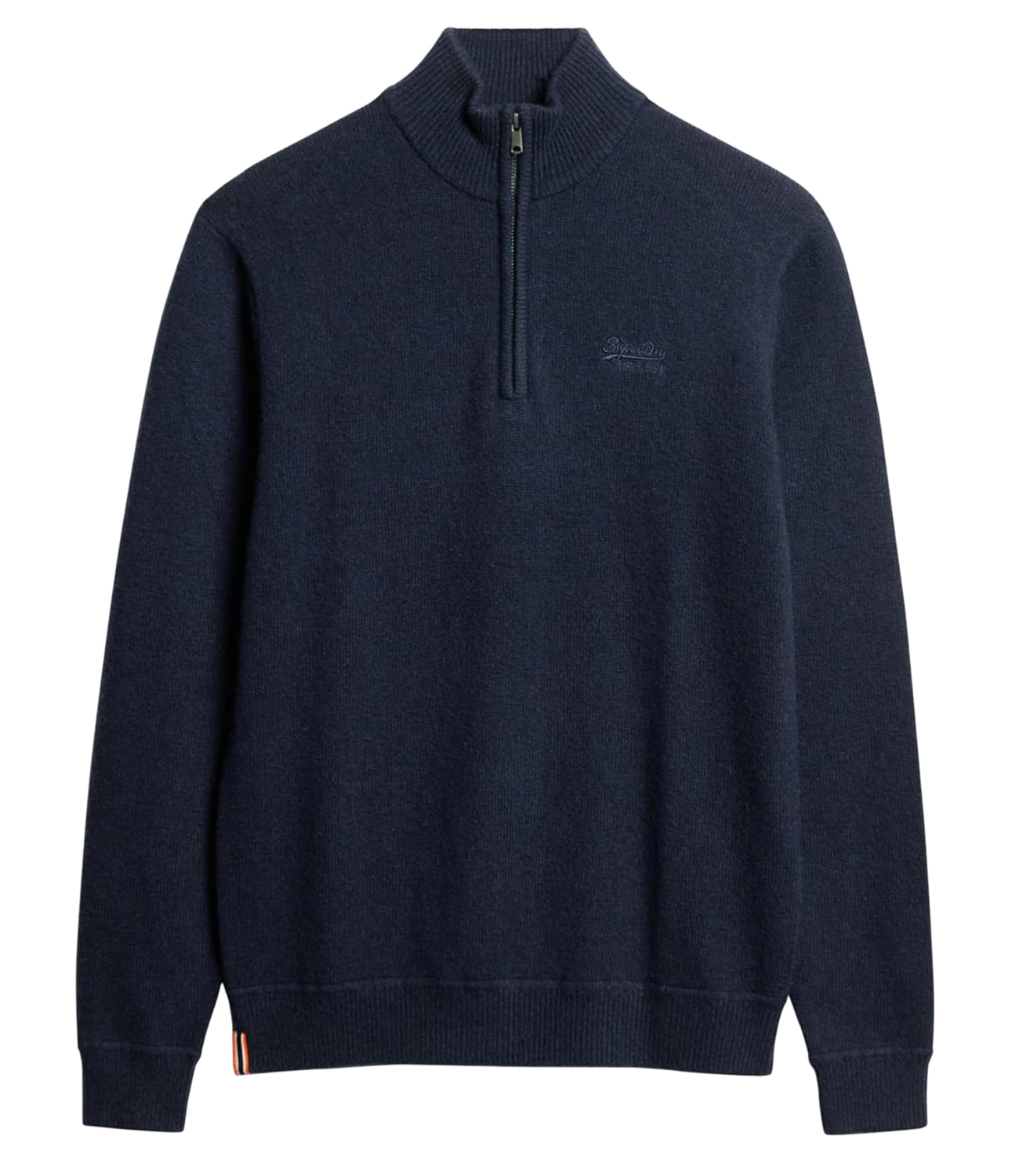 Superdry Maglione collo alto mezza zip essential Blu