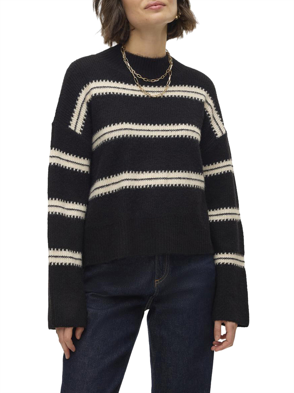 Vero Moda Maglioncino girocollo Dazzle Nero