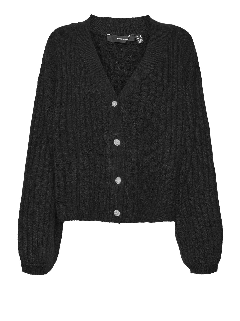 Vero Moda Cardigan con bottoni Elya Nero